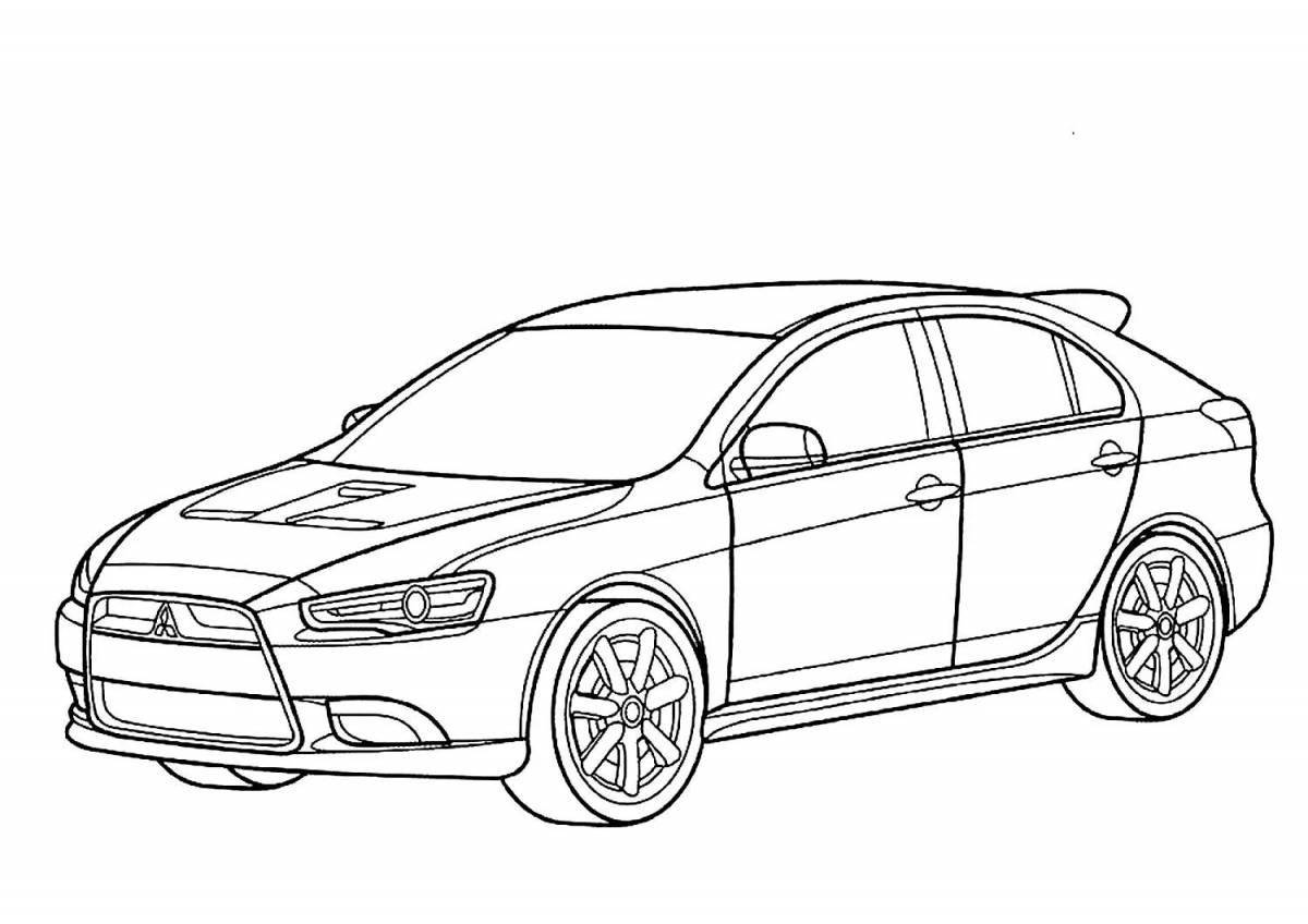 Coloring amazing car lada vesta