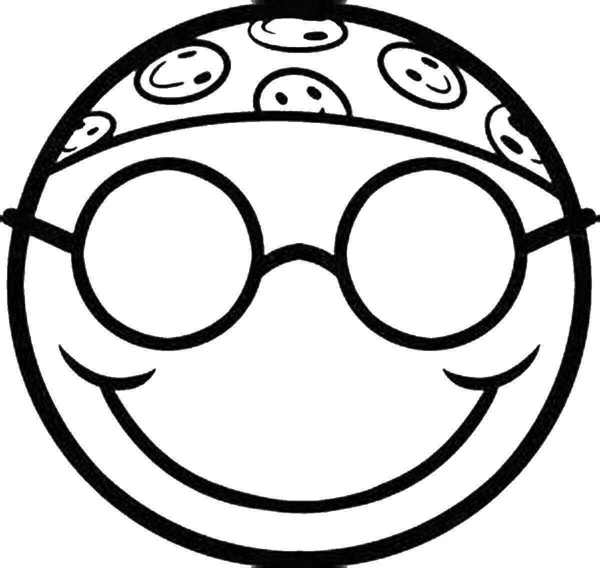 Bold indie kid emoticon coloring pages