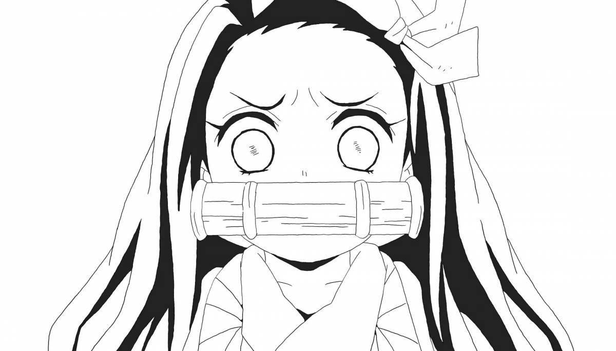 Live coloring of nezuko and zenitsu