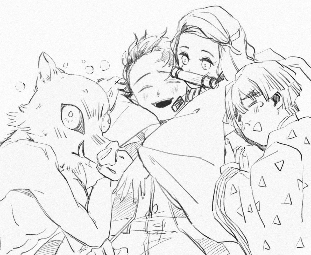 Fun coloring nezuko and zenitsu