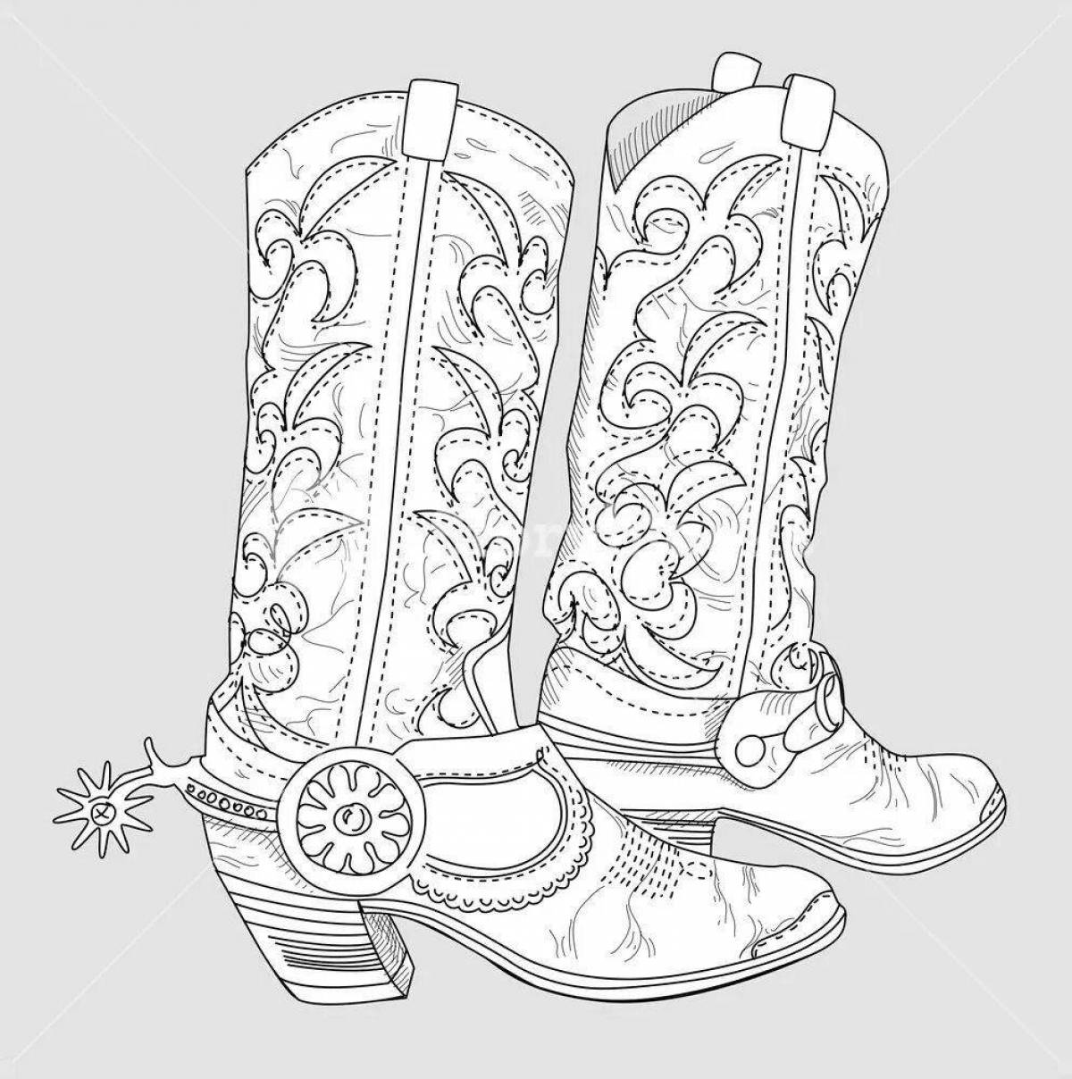 Intricate patterned boots