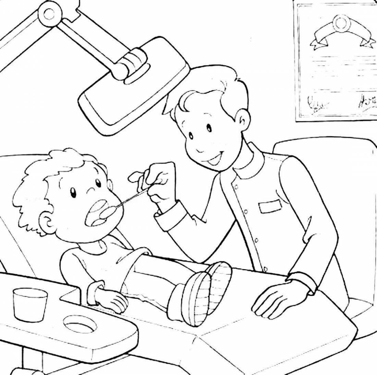 Exquisite gosh and world coloring page