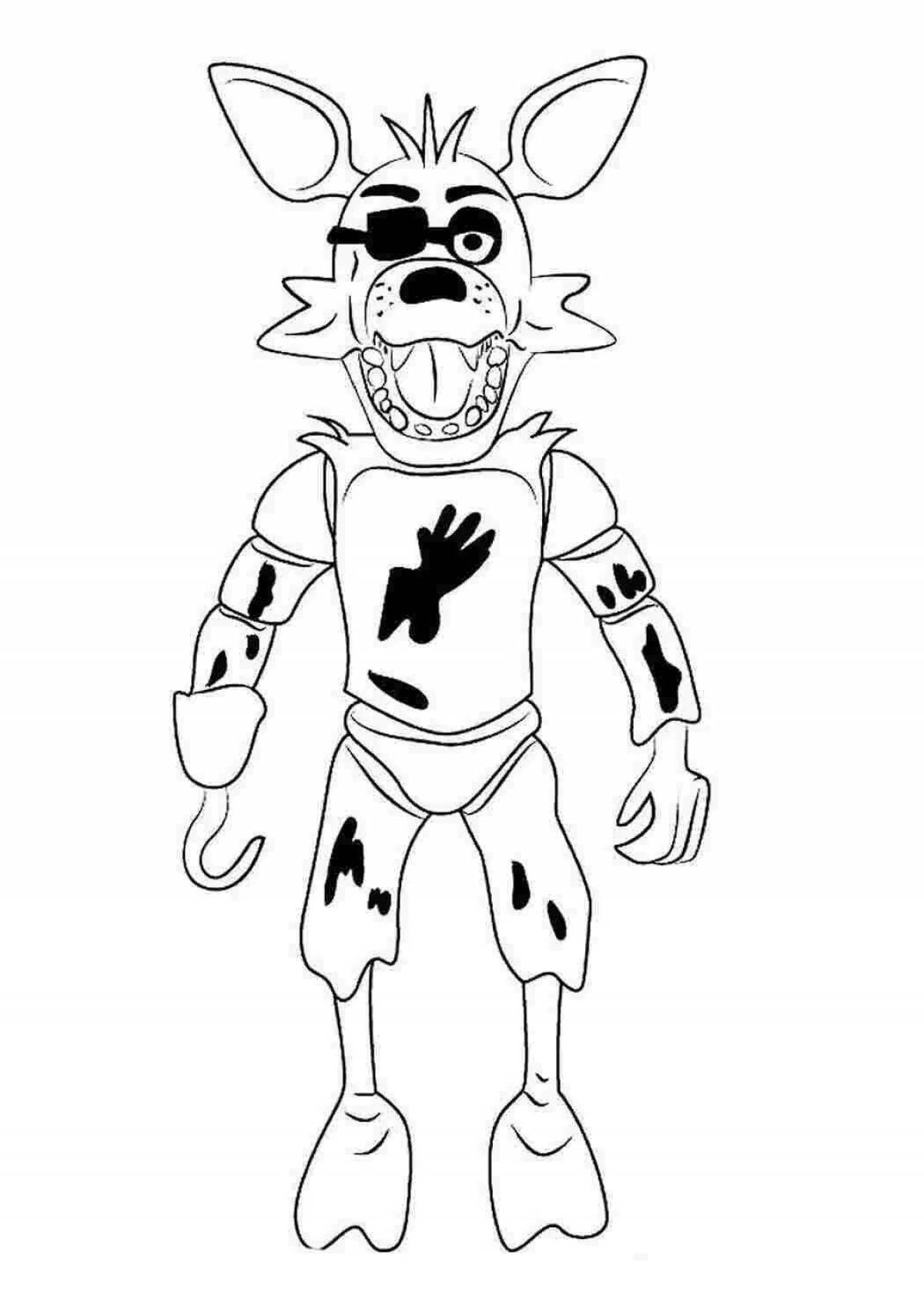 Photo Coloring playful foxy fnaf 9