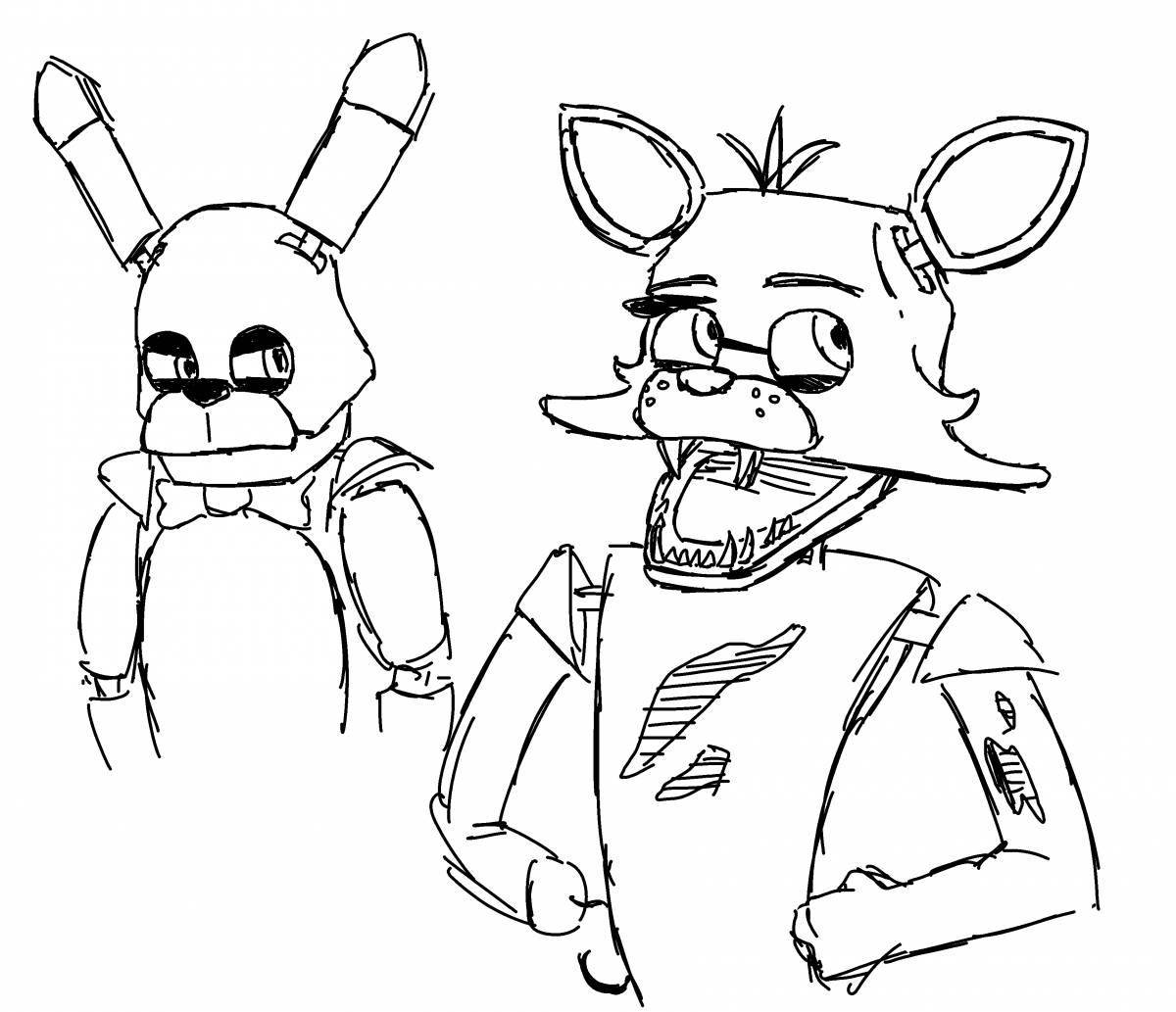 Photo Charming coloring foxy fnaf 9