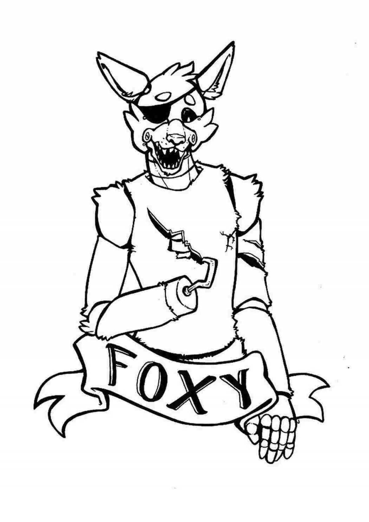 Sweet foxy fnaf 9 coloring book