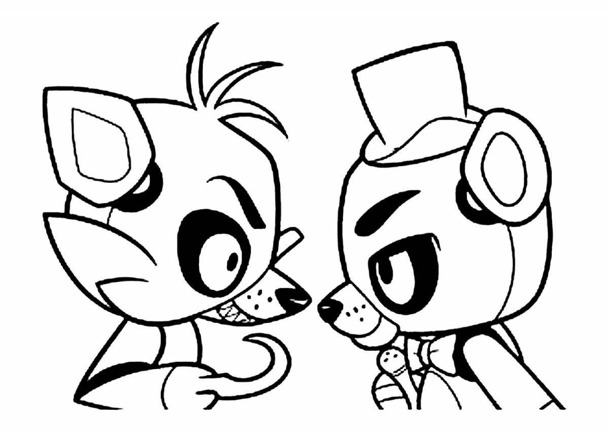 Photo Amazing foxy fnaf 9 coloring