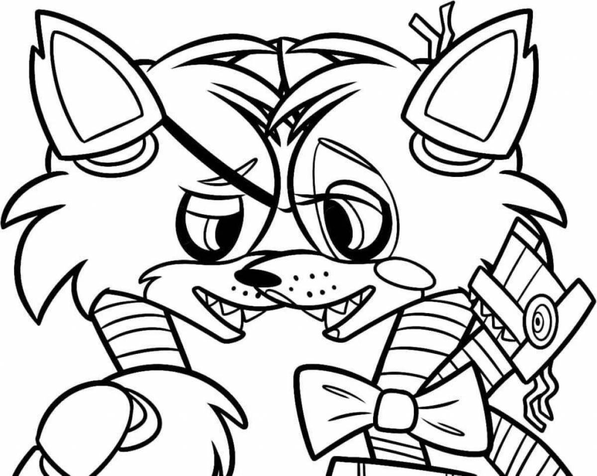 Fnaf 9 foxy coloring pages obsessed with colors