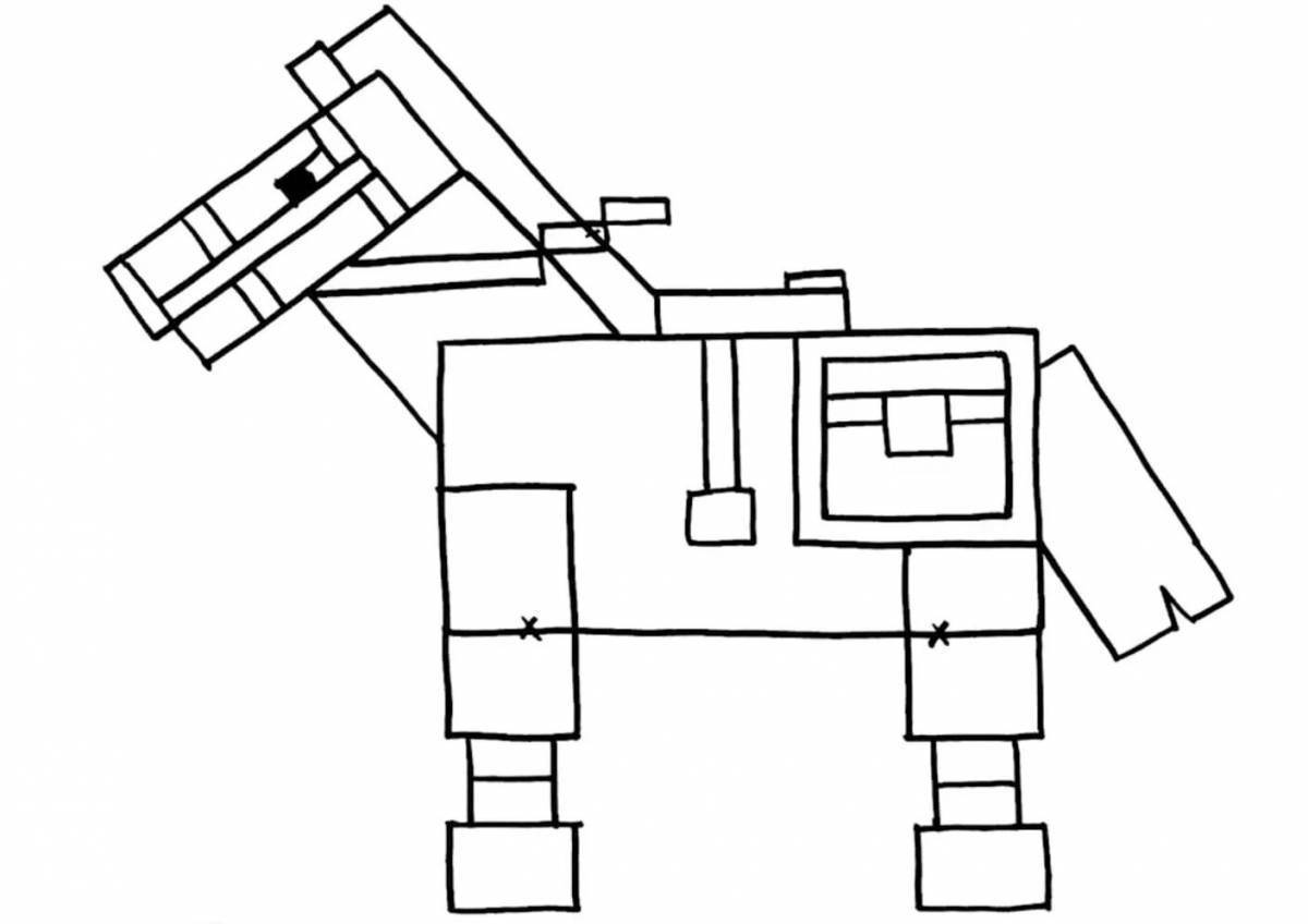 Раскраски майнкрафт животные