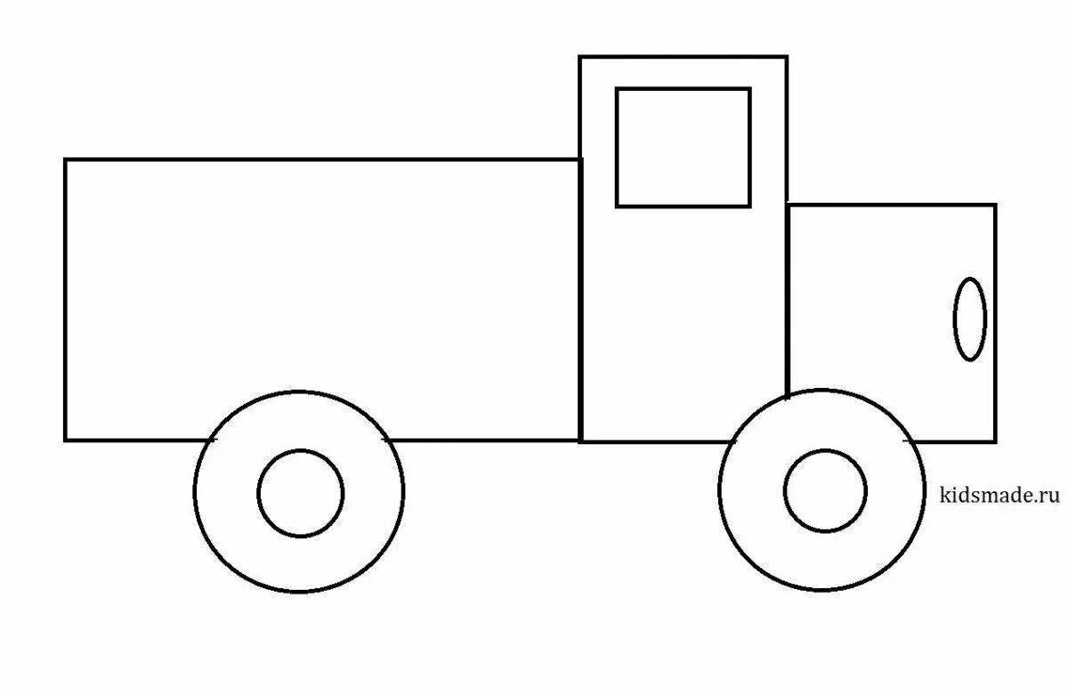 Рисуем грузовик средняя группа