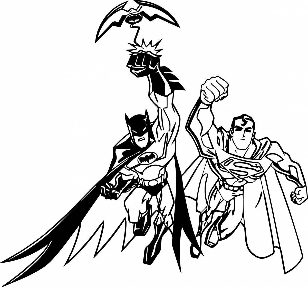 Brave superman and batman coloring book