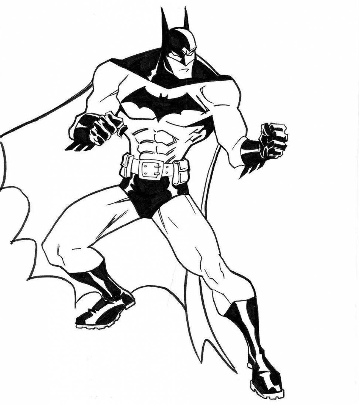 Поразительный супермен и бэтмен раскраска