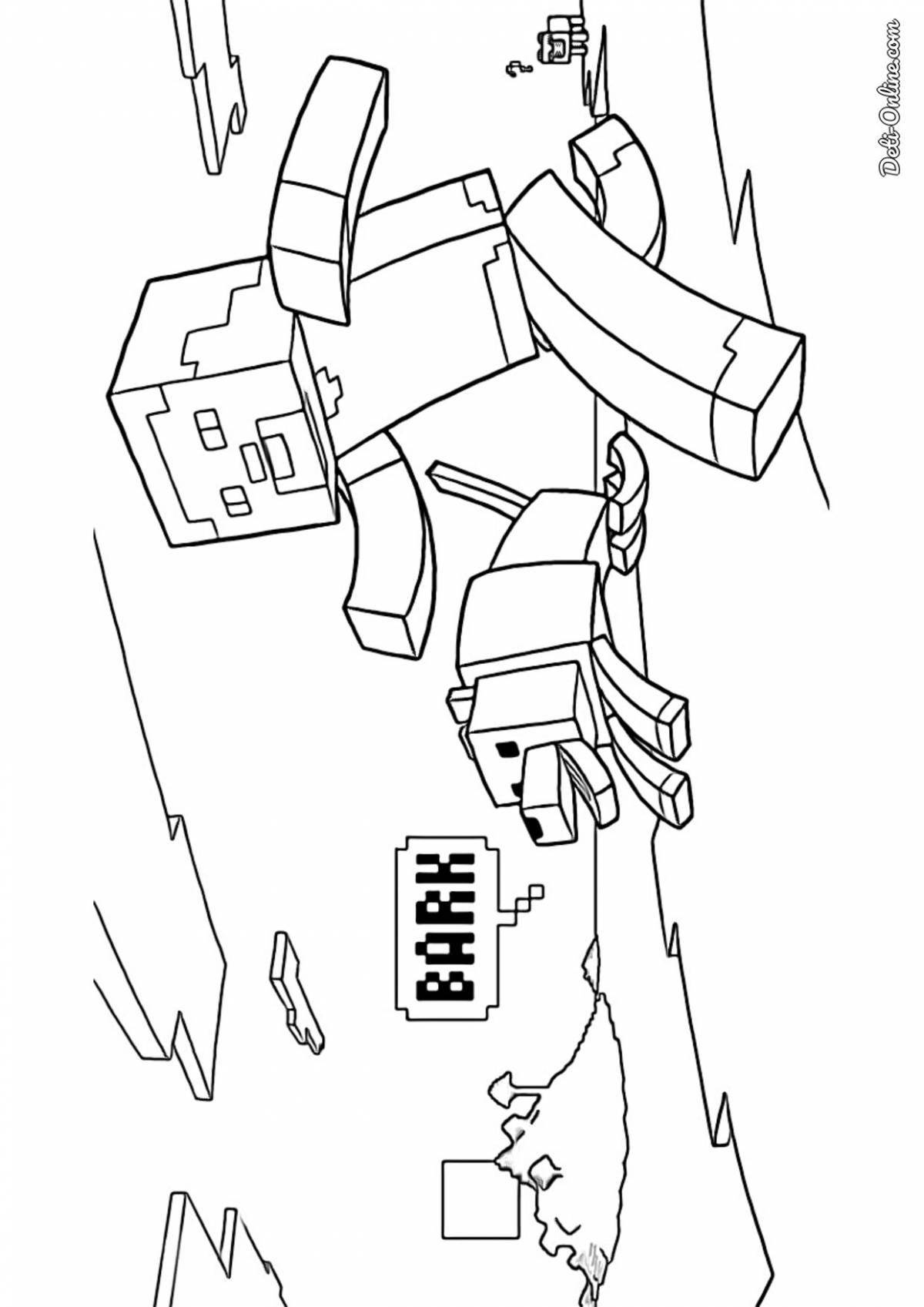 Minecraft ace complex coloring page