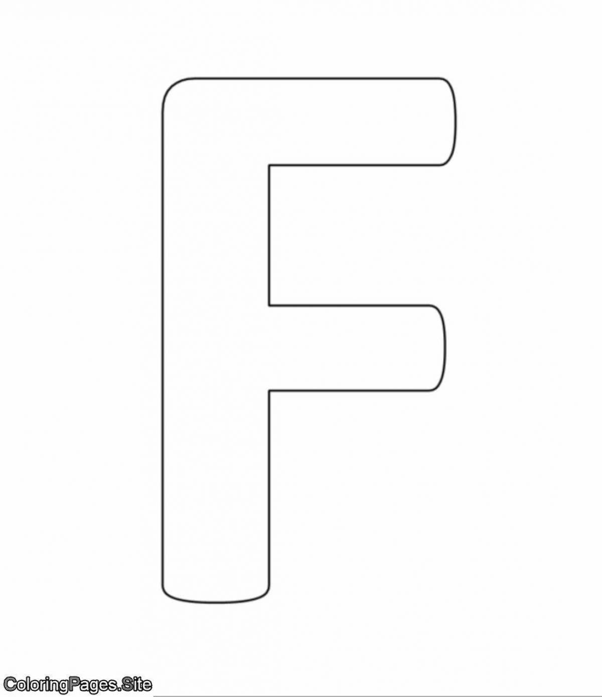 Coloring bright letter f