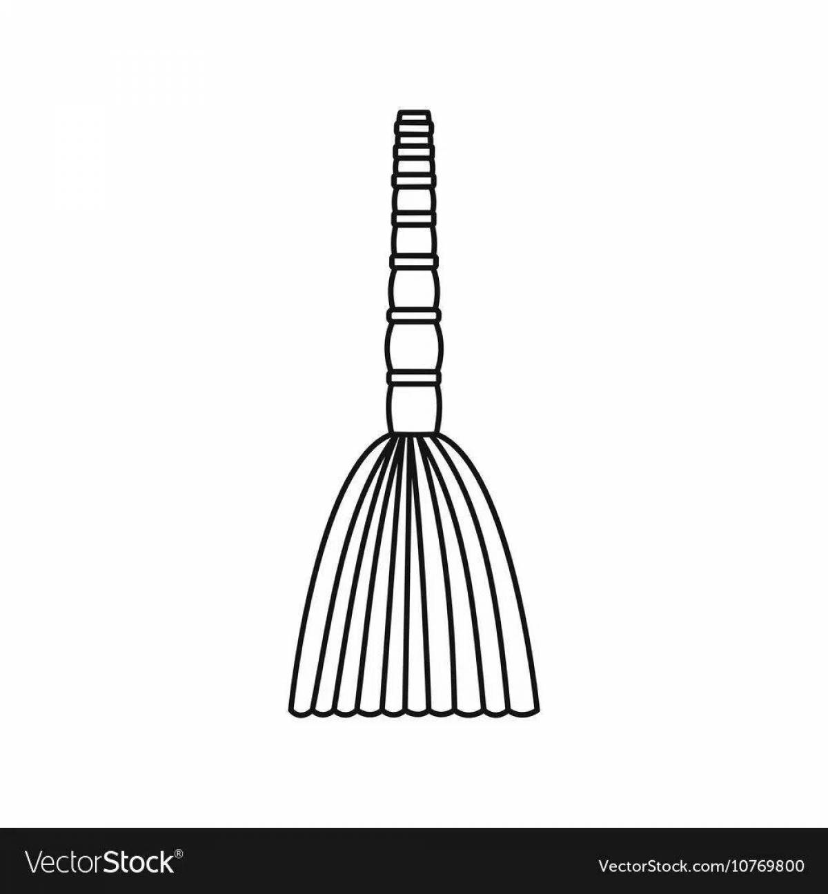 Junior broom coloring page