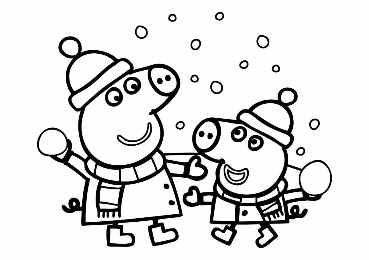 Merry Peppa Pig Christmas coloring book