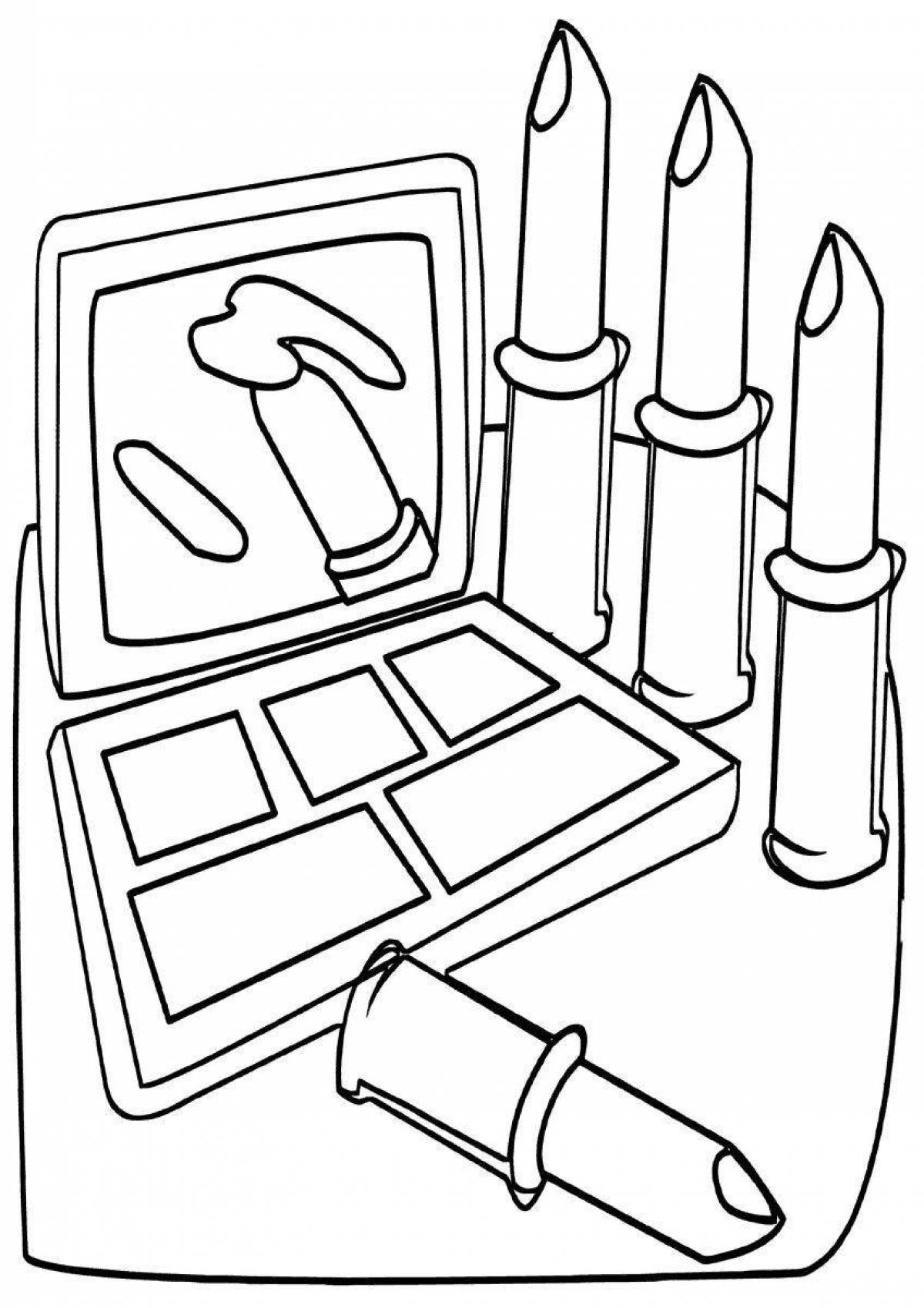Playful youth lipstick coloring page
