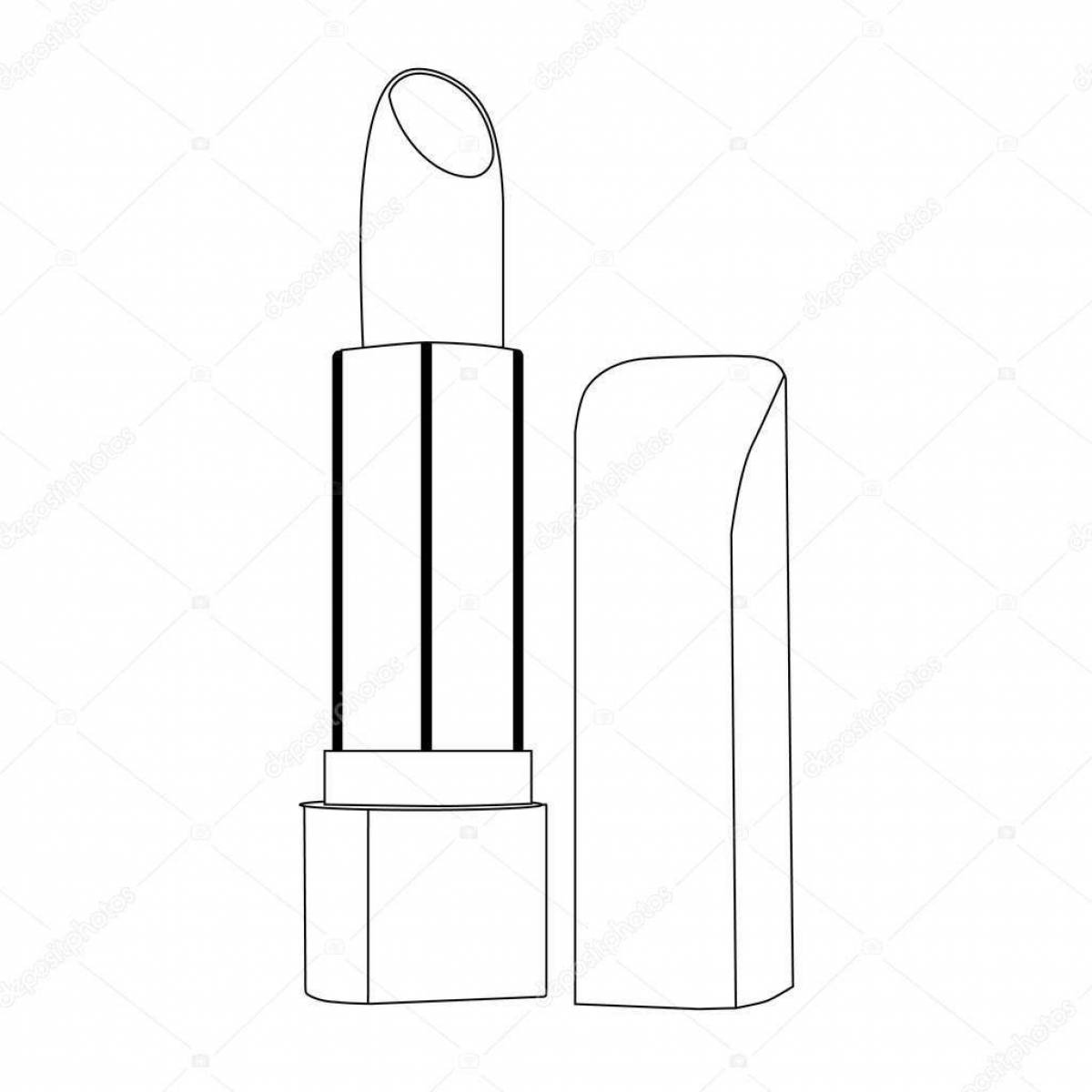 Amazing teen lipstick coloring page