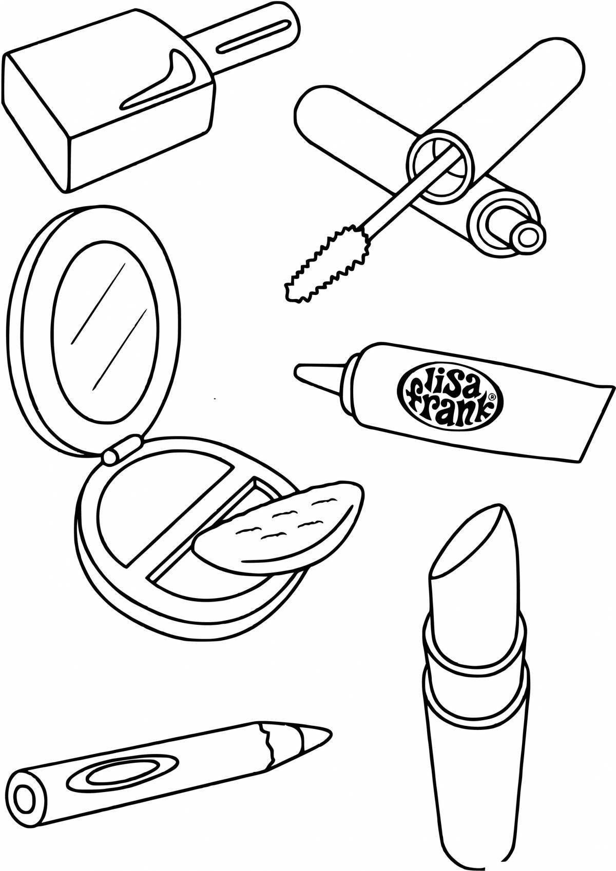 Awesome lipstick coloring page for kids