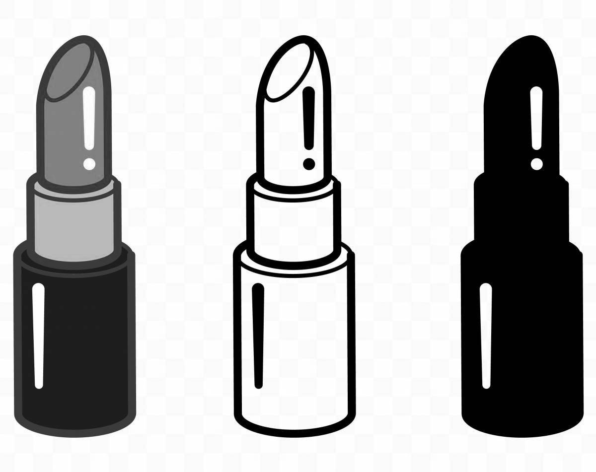 Perfect lipstick coloring page for youth