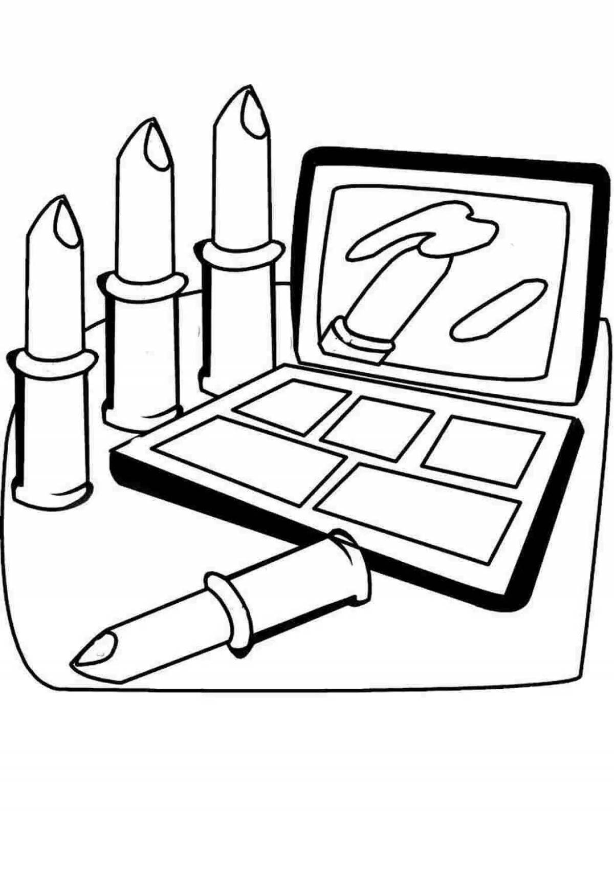 Teen dazzling lipstick coloring page