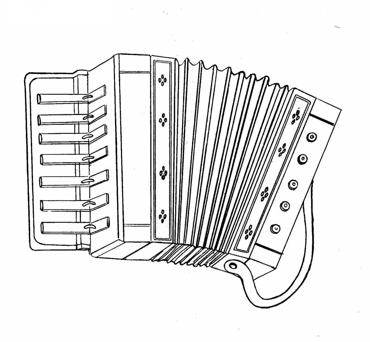 Colorful accordion coloring book for kids