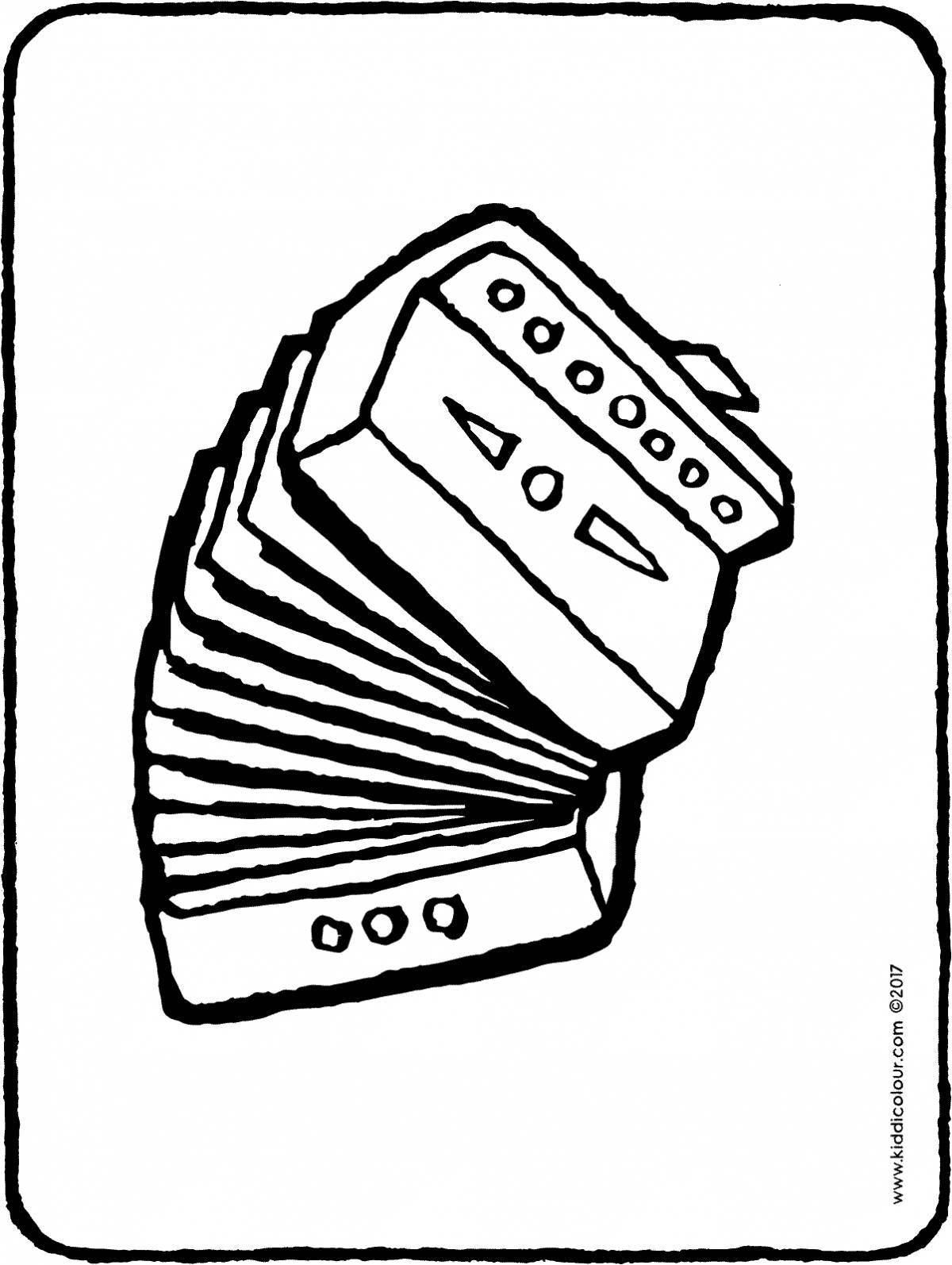 Bright accordion coloring book for preschoolers