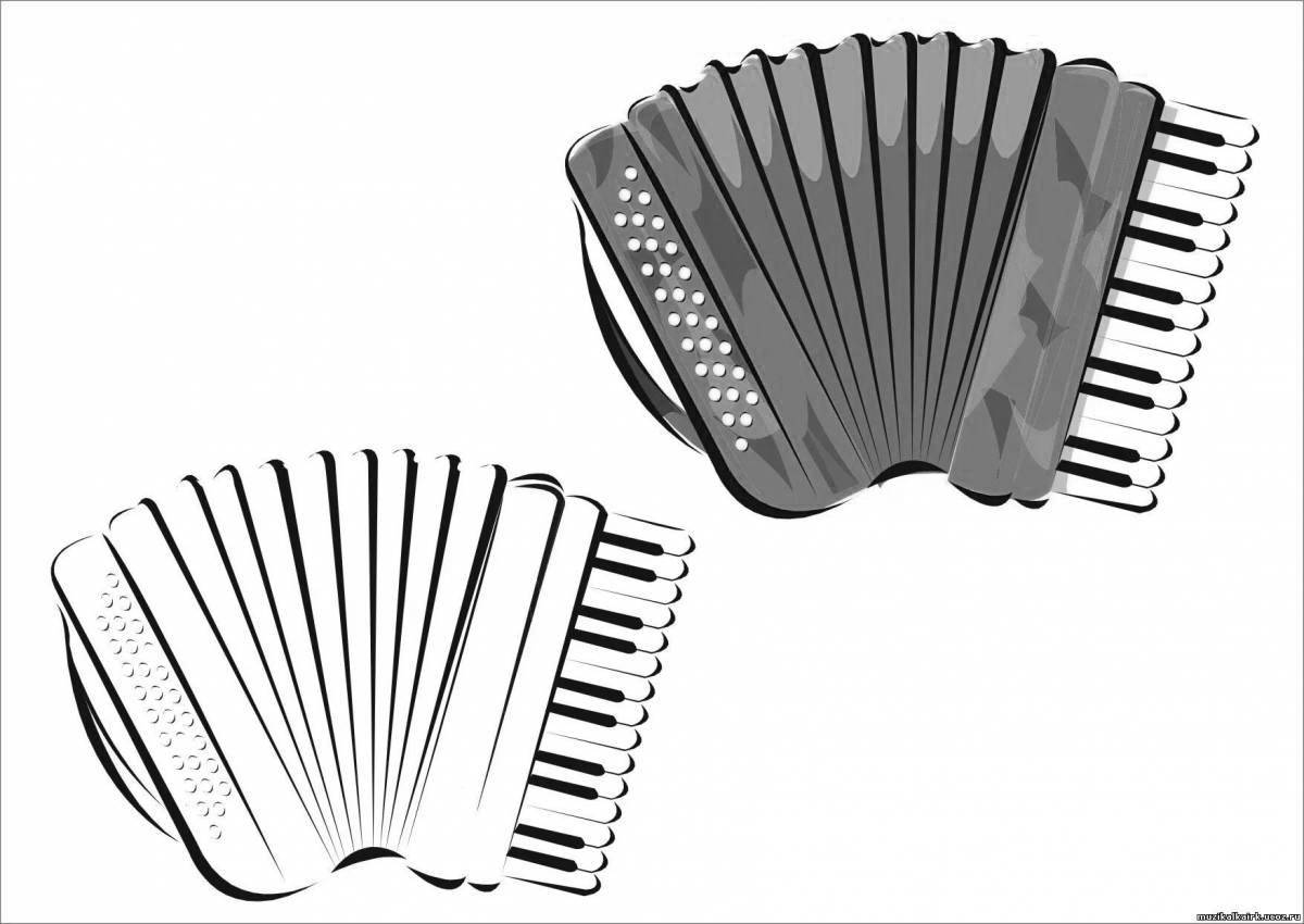 Animated accordion coloring book for kids