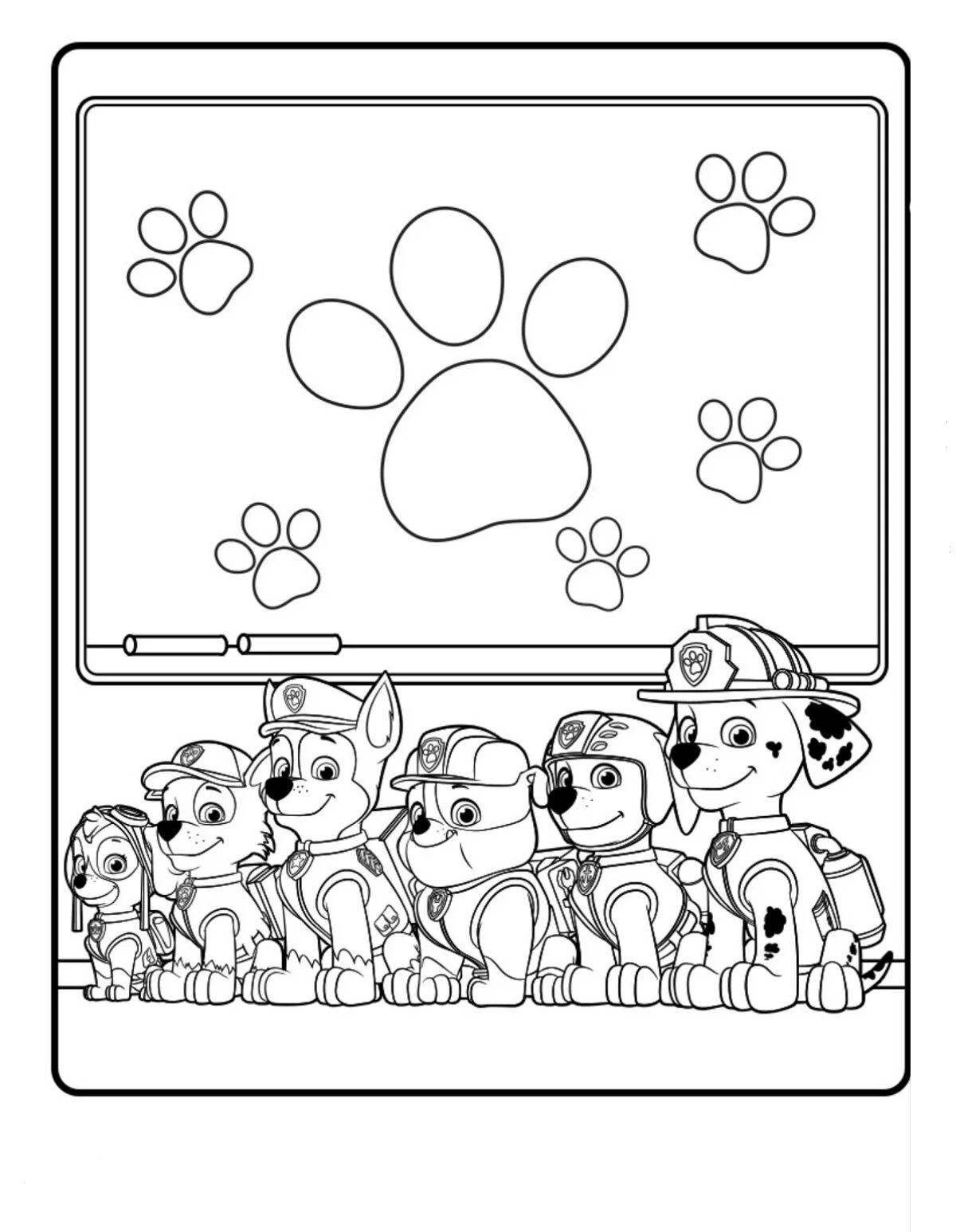 Gorgeous Paw Patrol coloring page