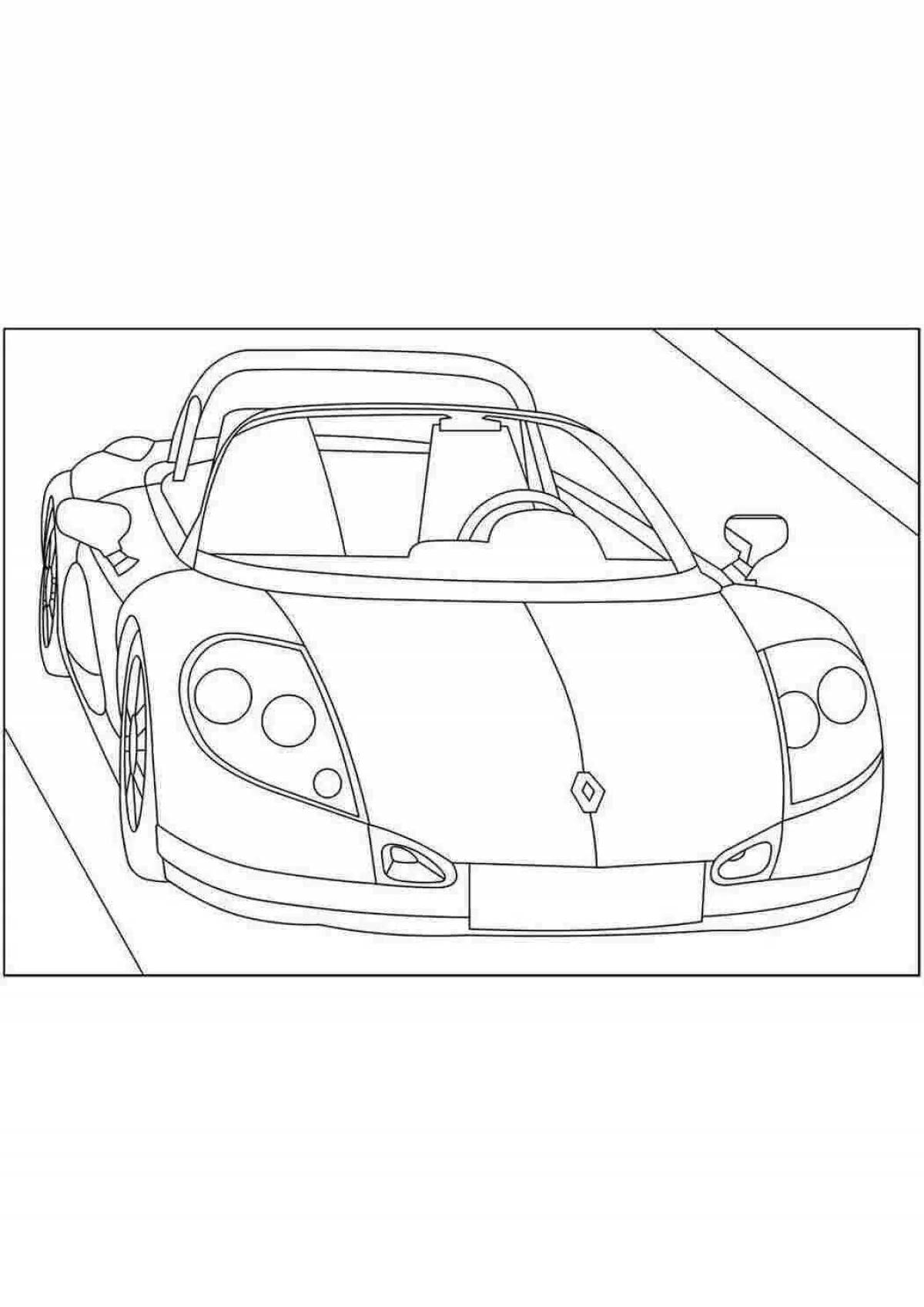 Exciting car coloring pages 6 years old
