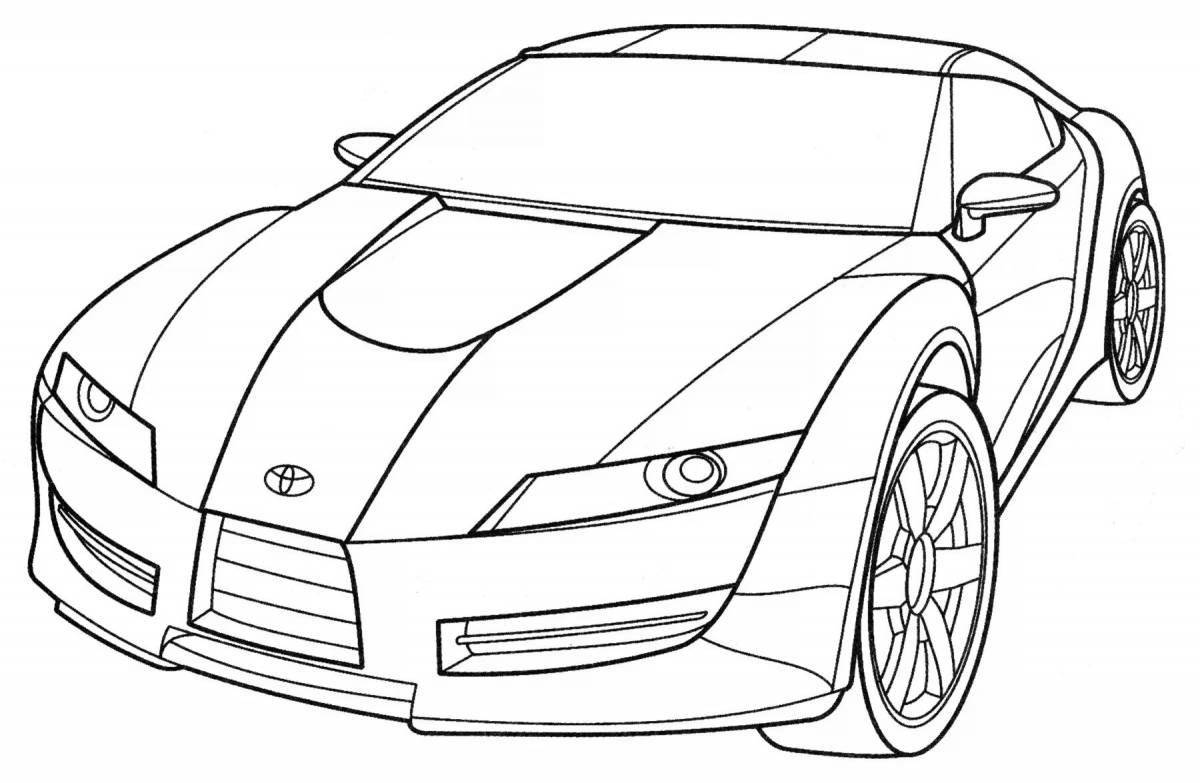 Amazing cars coloring page 6 years old