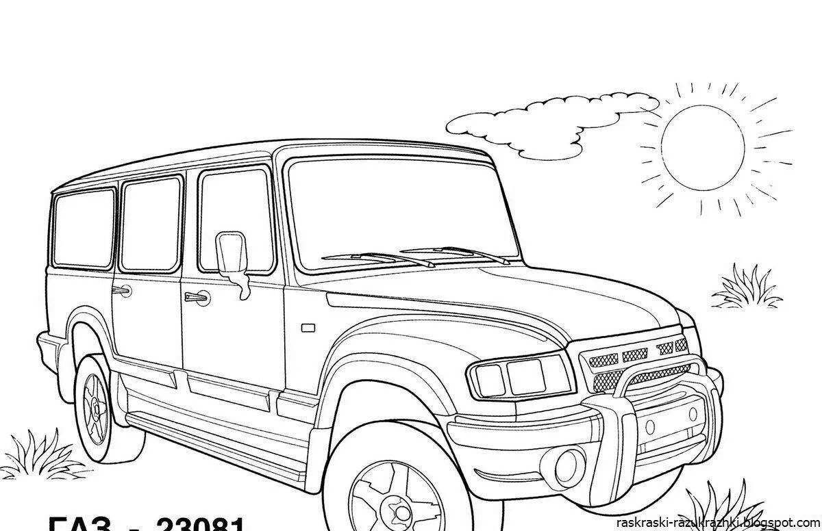 Coloring pages glamor cars 6 years old
