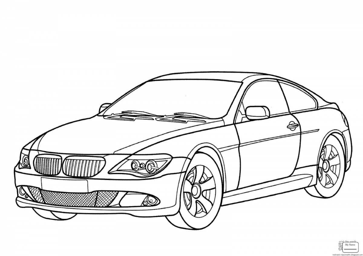 Gorgeous cars coloring page 6 years old