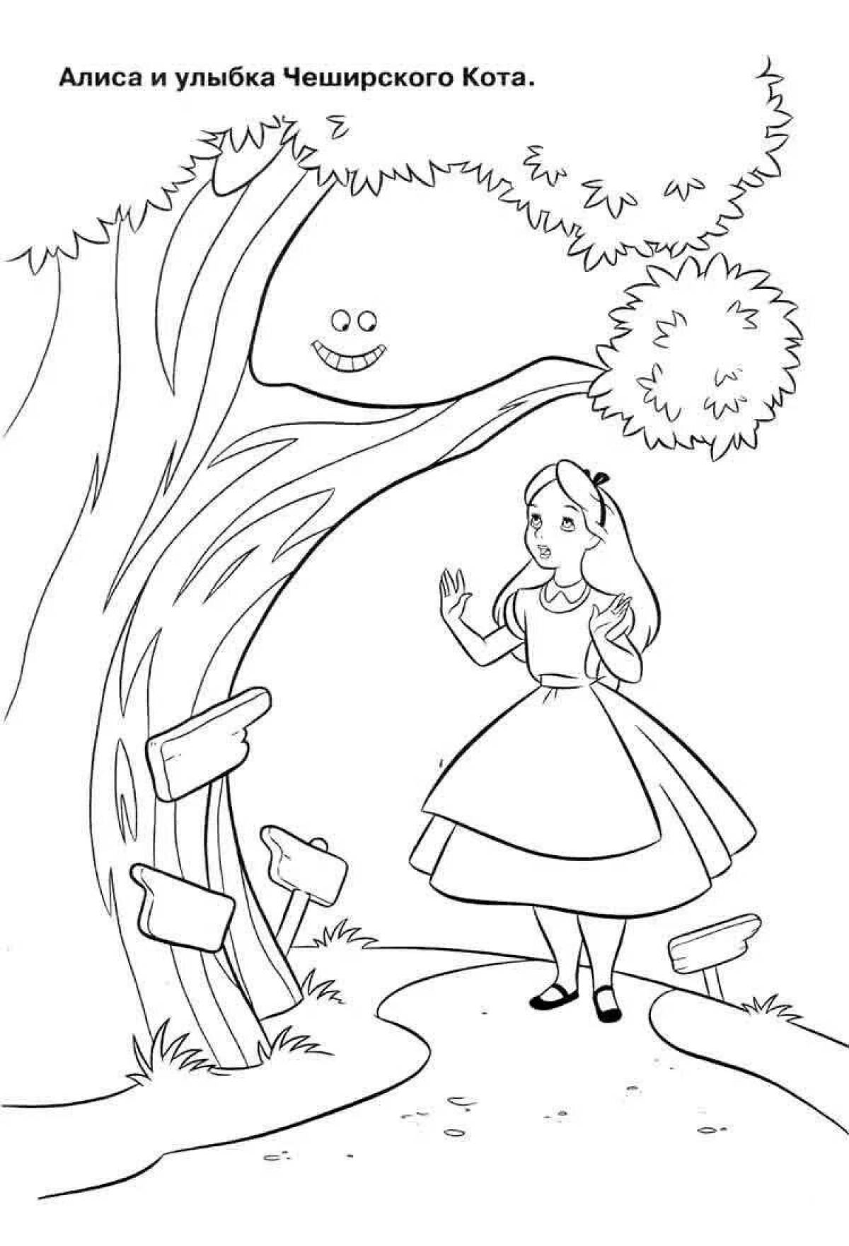 Inviting coloring pages of a wonder fairy tale