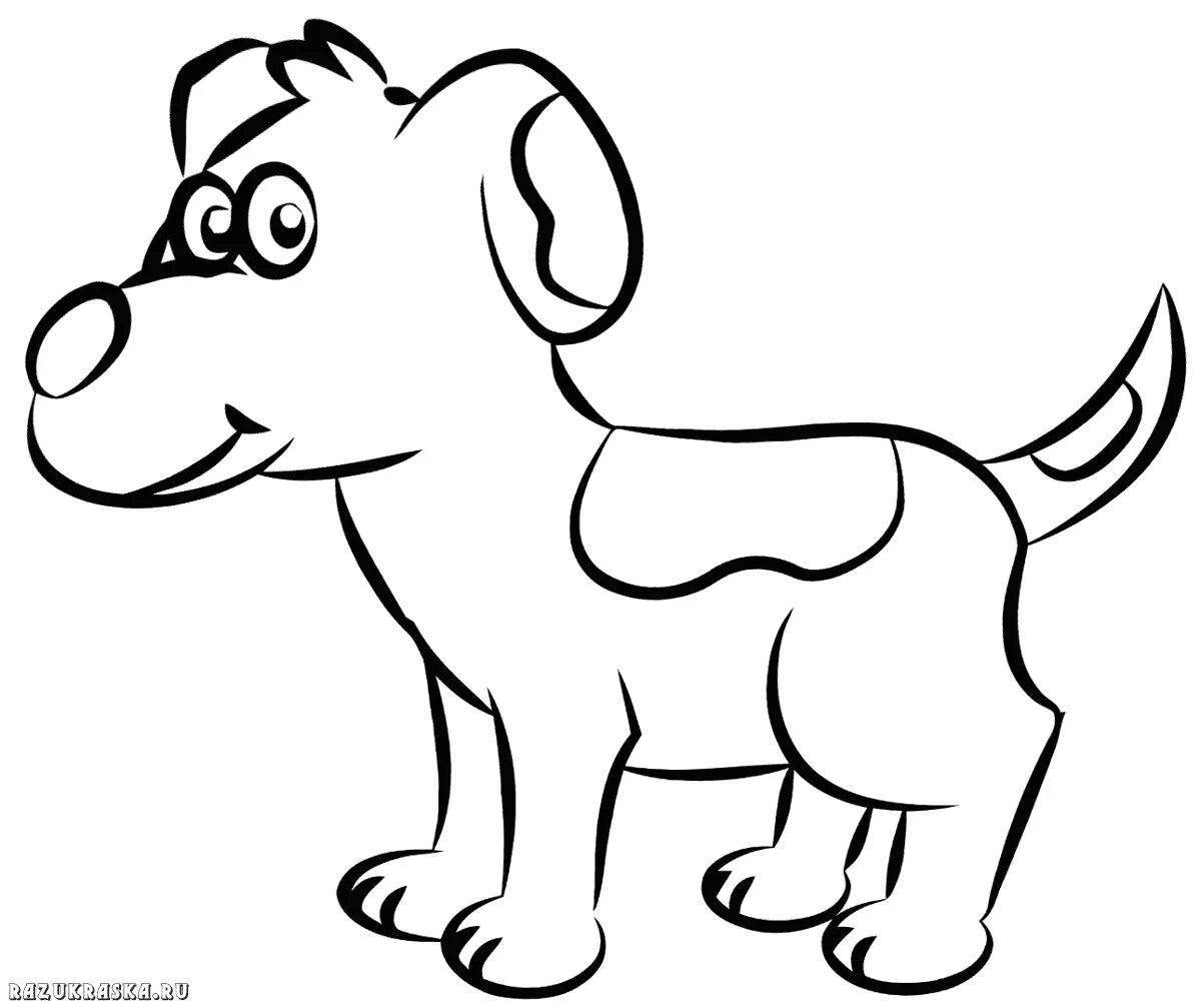 Naughty black and white dogs coloring page