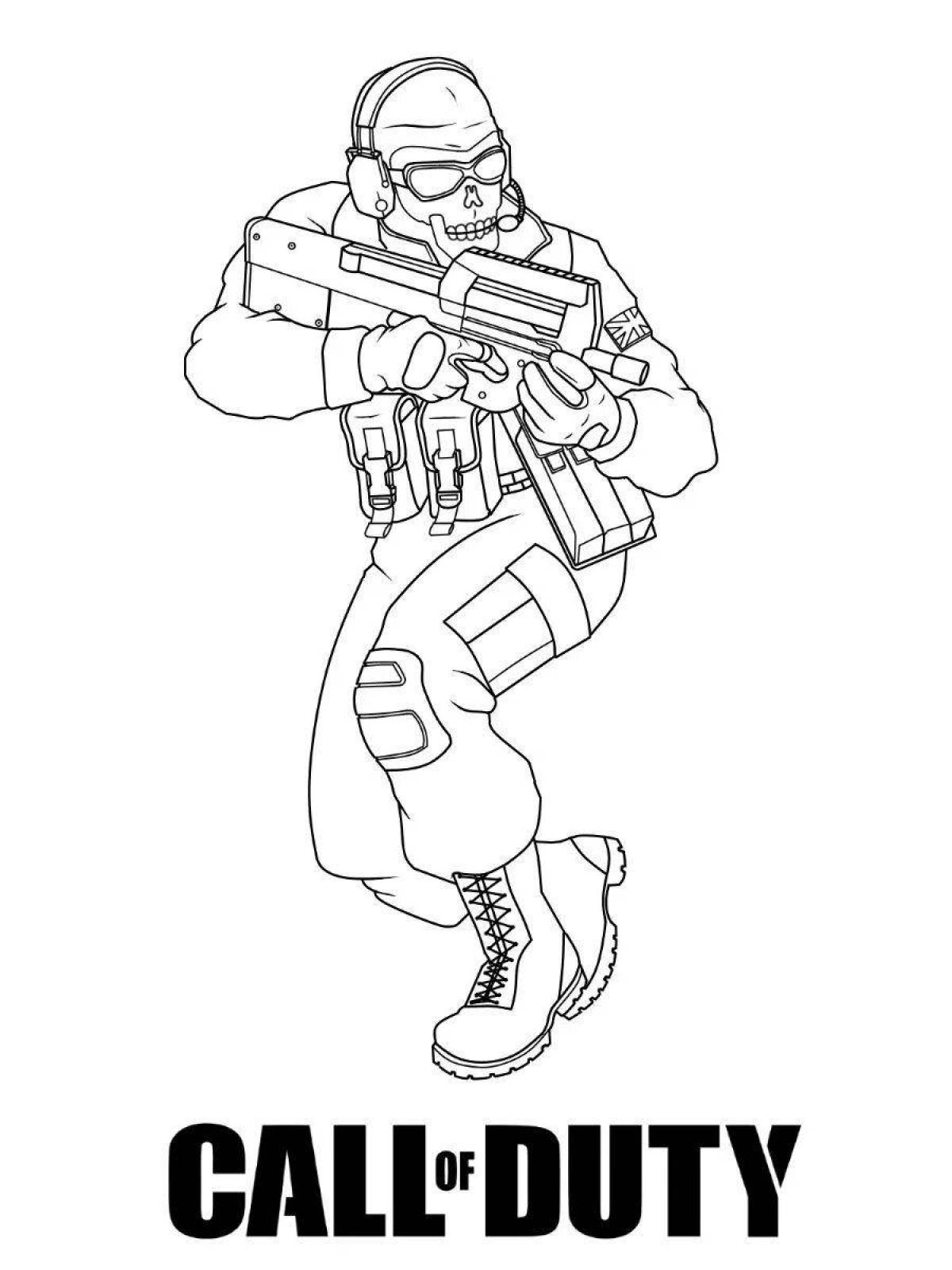 Amazing coloring page of standoff 2 skins