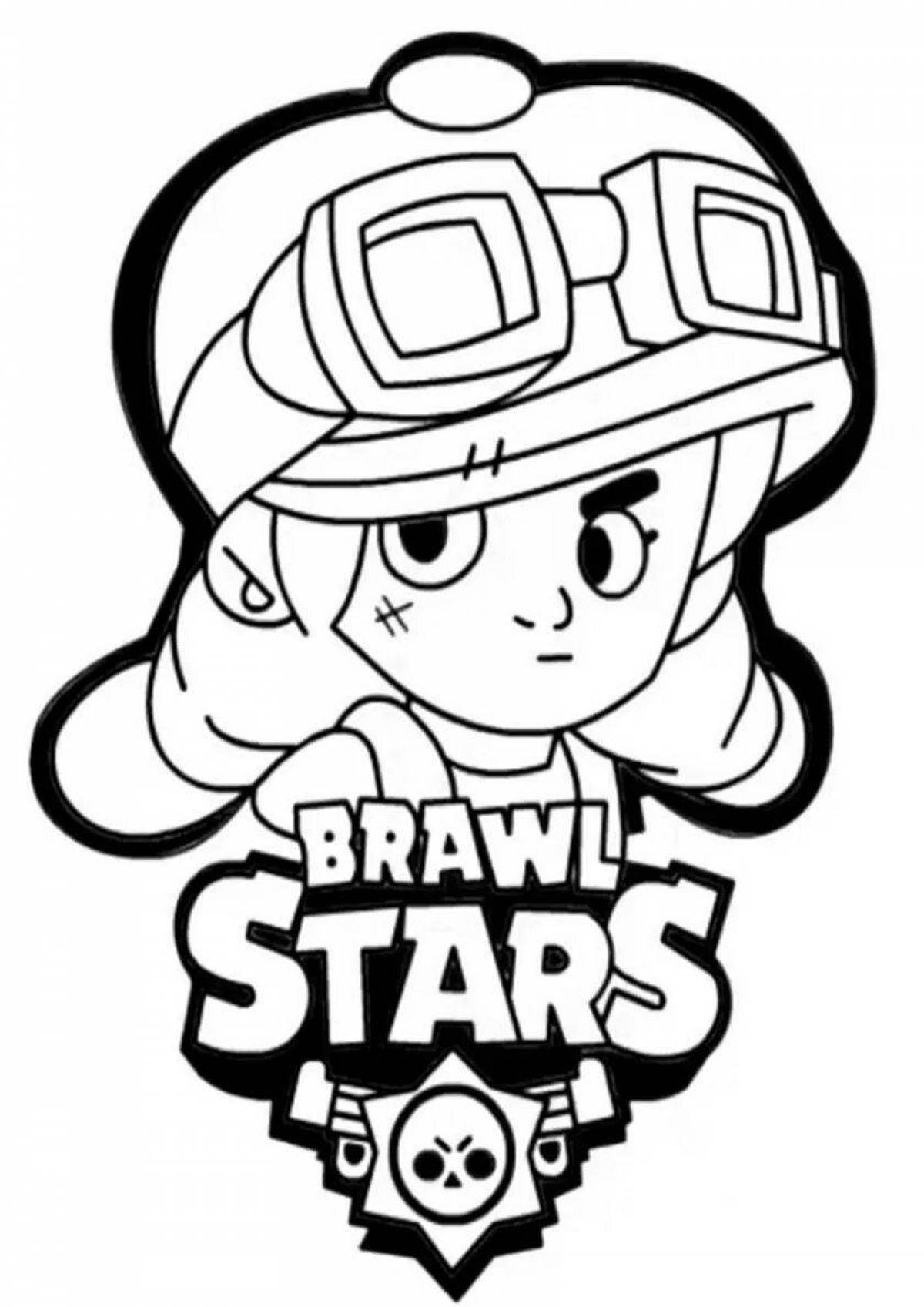 Charming stars coloring page