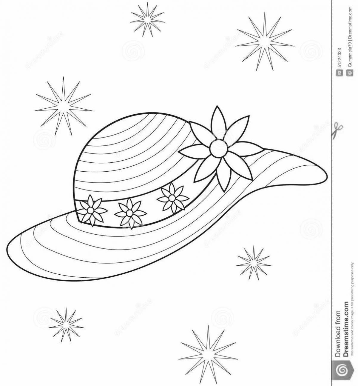 Радостная шляпа-раскраска для детей