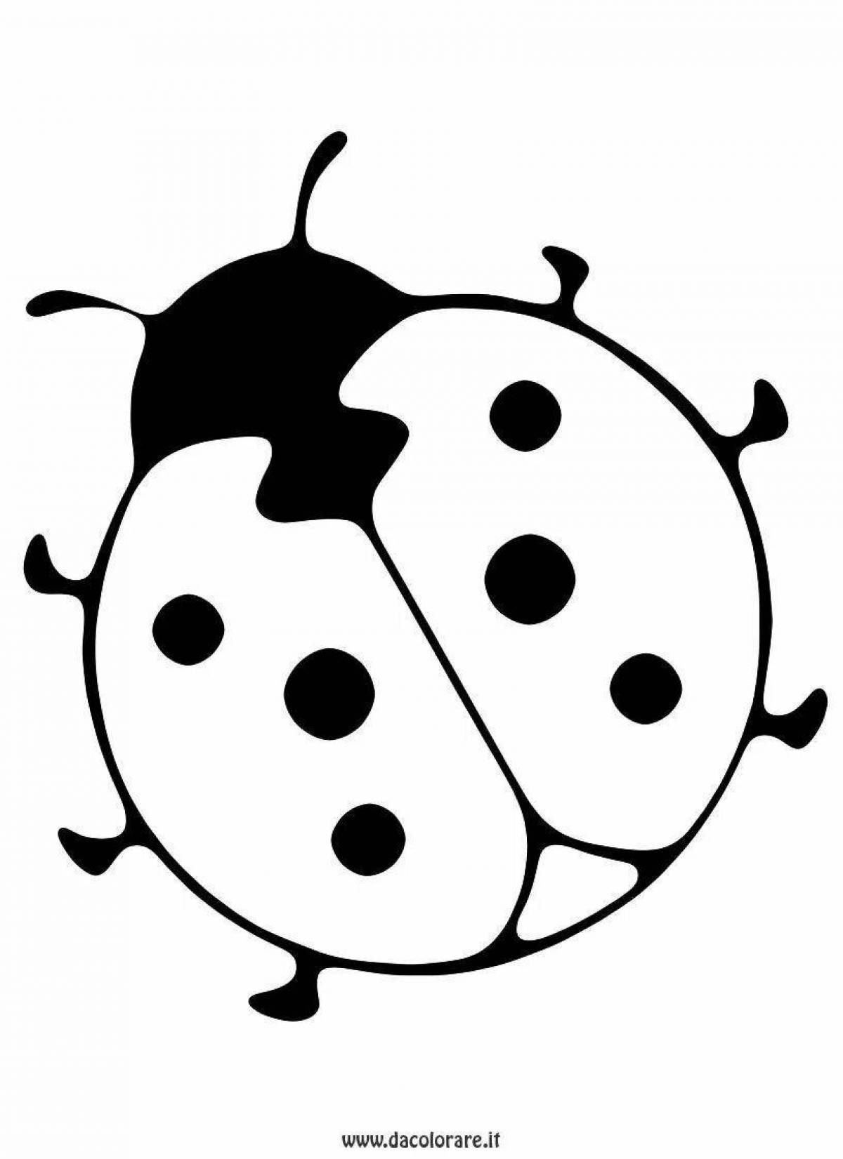 Joyful drawing of a ladybug