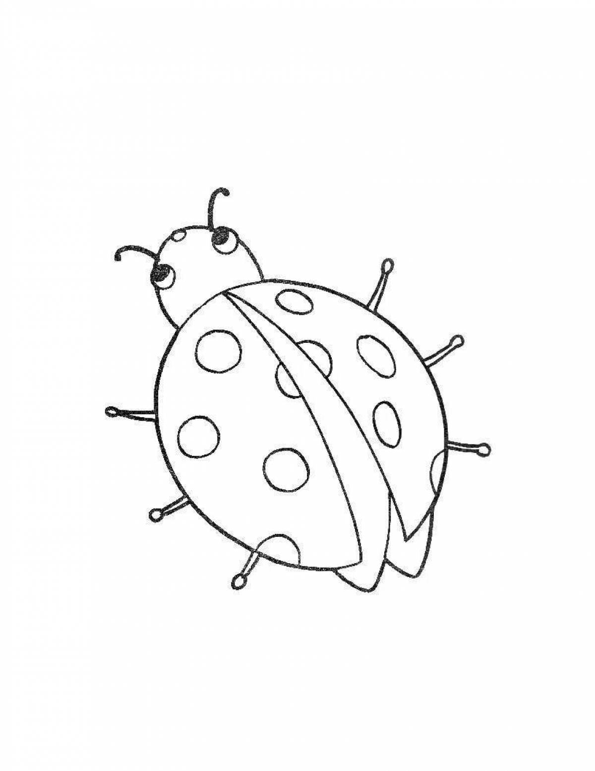 Fun drawing of a ladybug