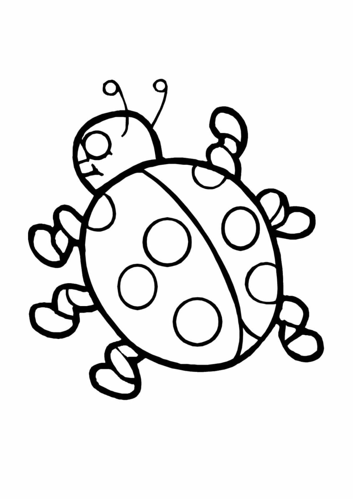 A whimsical drawing of a ladybug