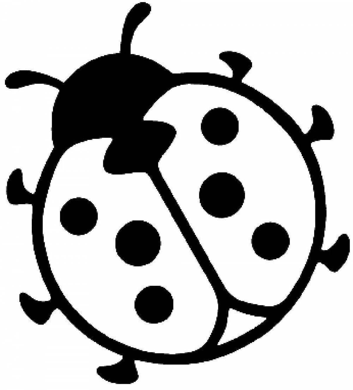 Tempting drawing of a ladybug