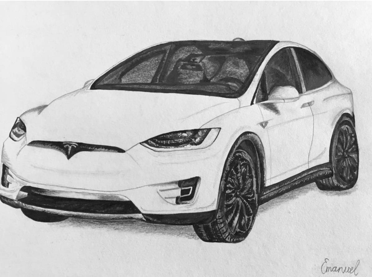 Элегантная модель tesla x