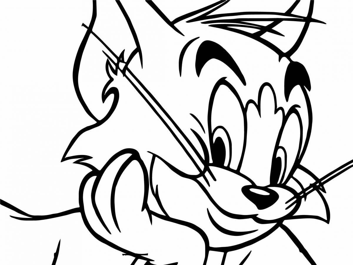 Fun coloring cartoon cat