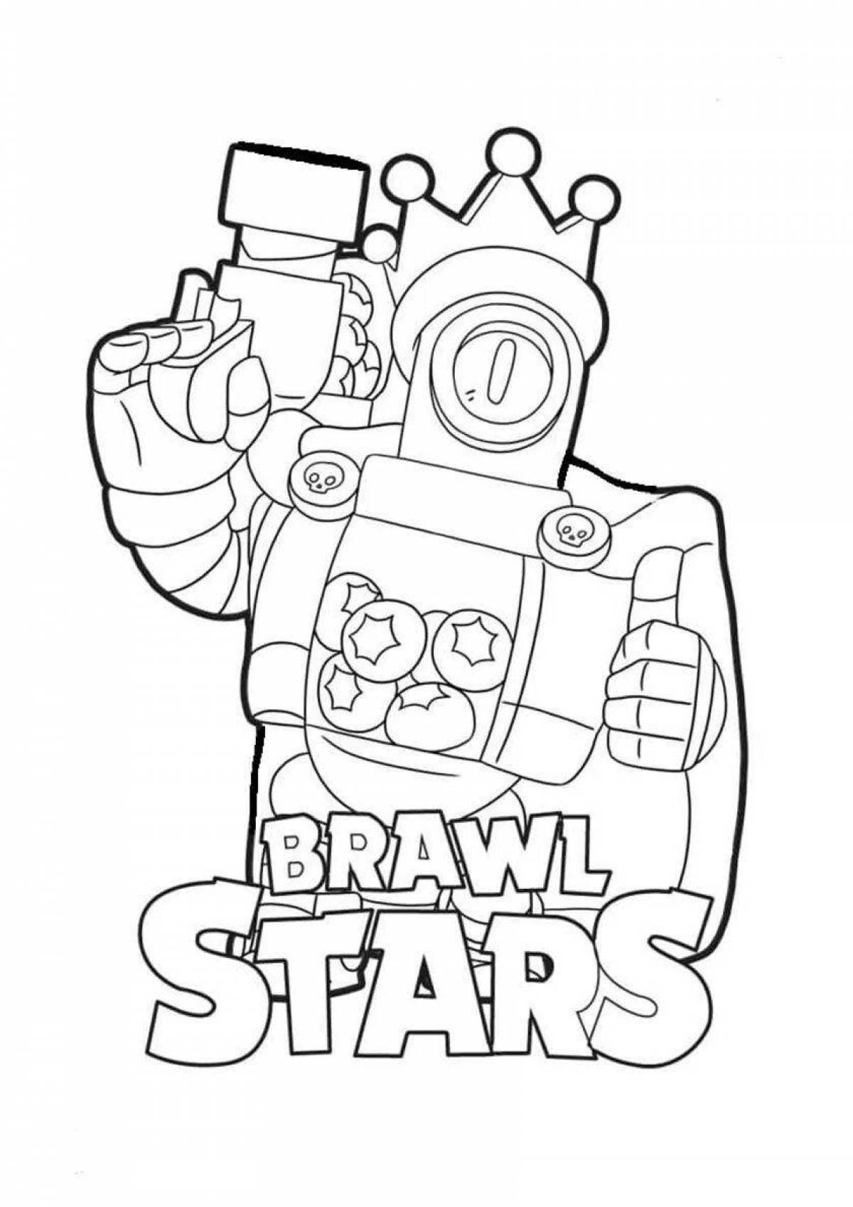 Playful coloring pins from brawl stars
