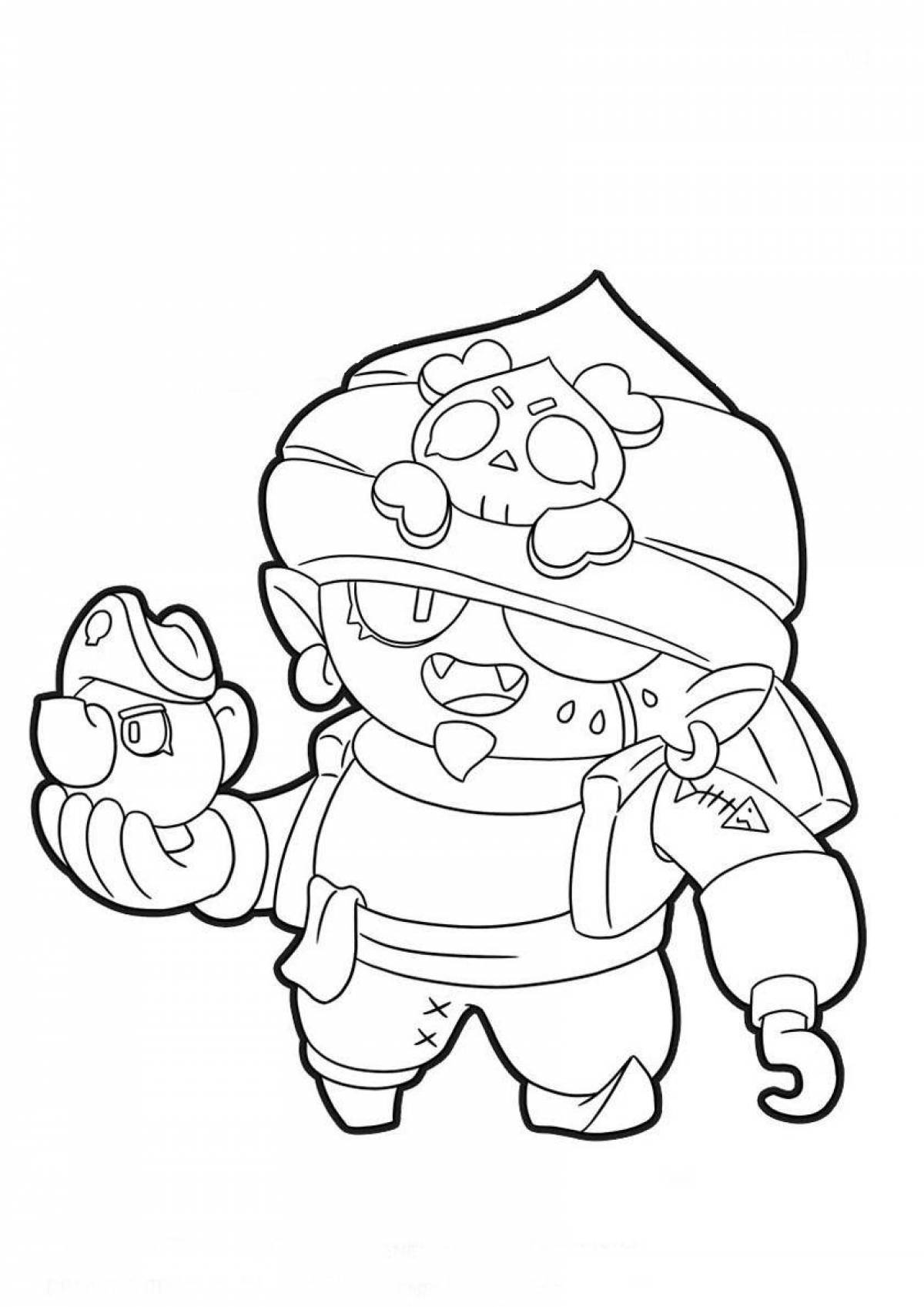 Intriguing coloring pages from brawl stars