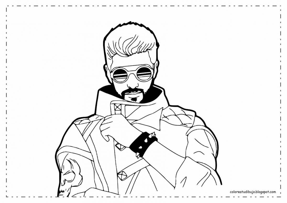 Amazing free fire coloring page for boys