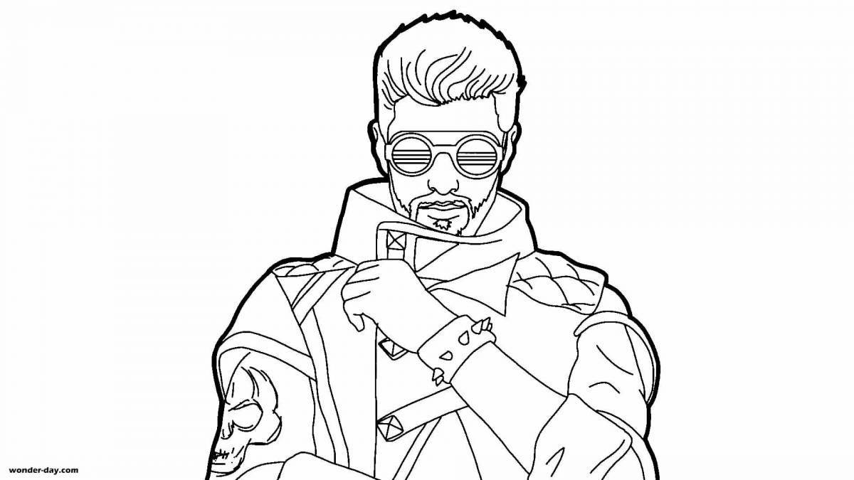 Glorious free fire coloring page for boys