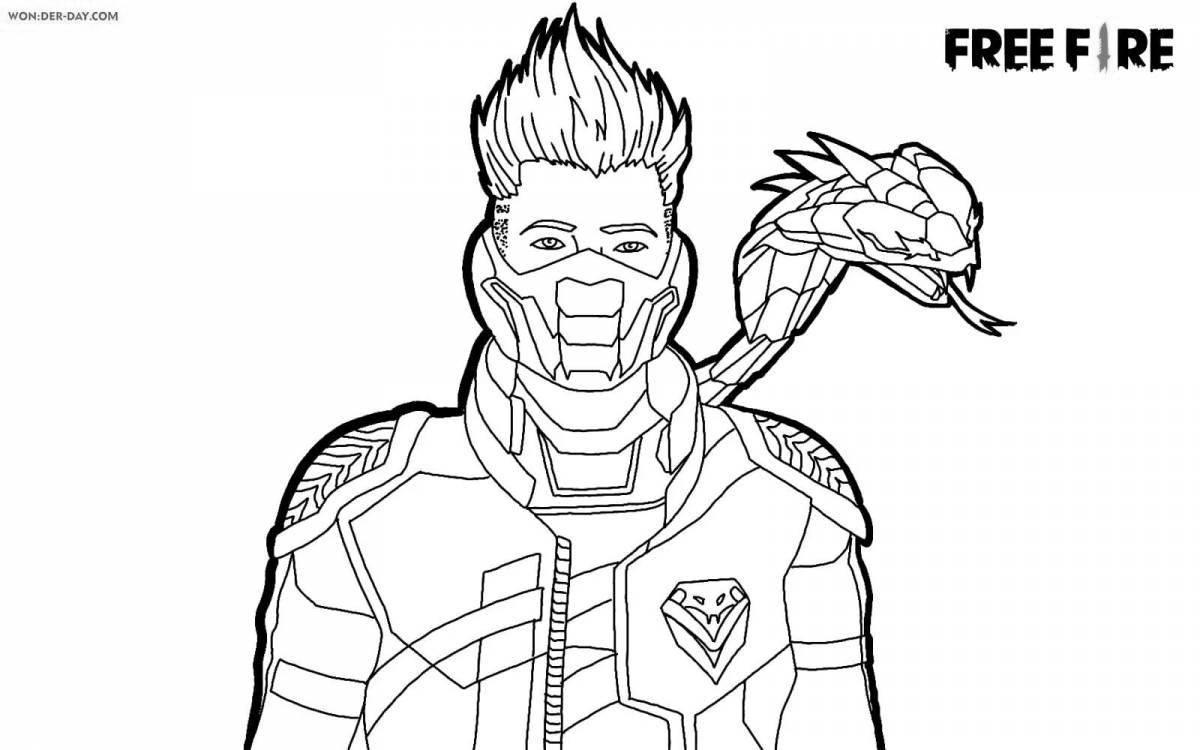 Free fire coloring book for boys