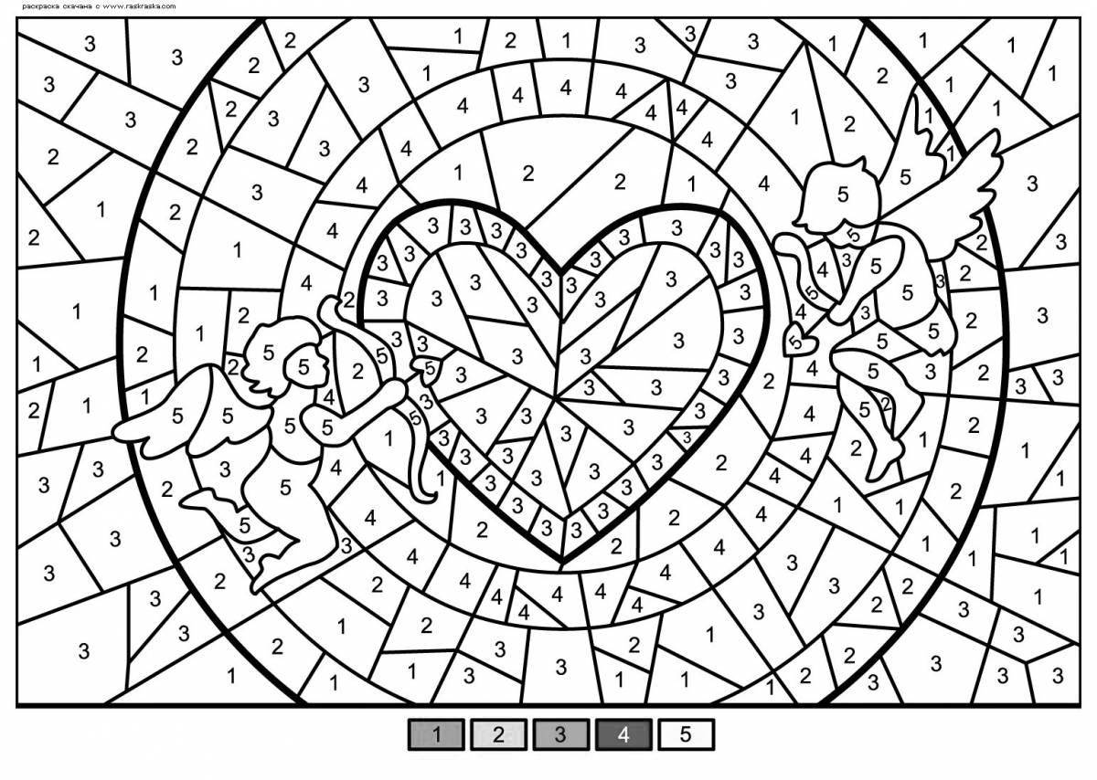 Charming coloring download game by numbers