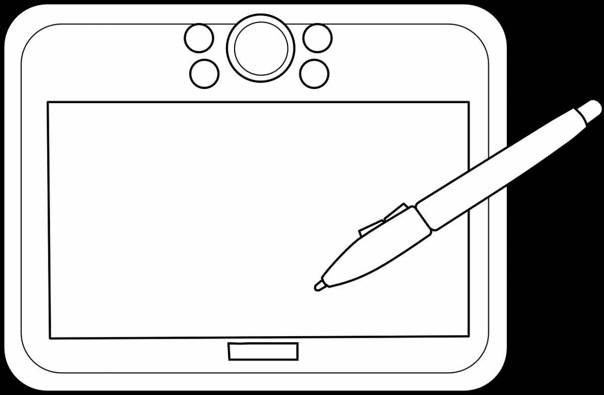 Color-brilliant coloring page for ipad with stylus